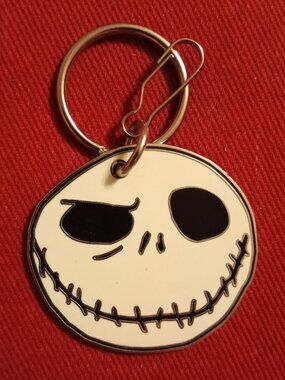 Jack Skellington Nightmare Before Christmas Metal and Enamel Keychain